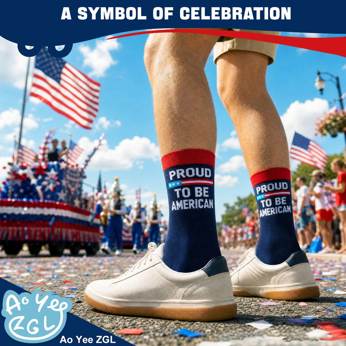 USA Flag Socks for Men Women,2 Pair America 250th Star Stripe Socks 1776-2026, Independence Day 4th of July Gifts - Flag Socks - Proud