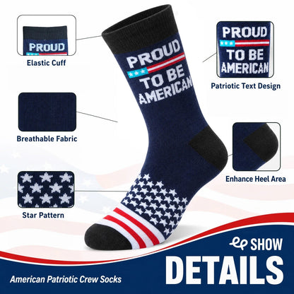 USA Flag Socks for Men Women,2 Pair America 250th Star Stripe Socks 1776-2026, Independence Day 4th of July Gifts - Flag Socks - Proud